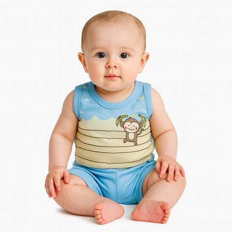 Little Darling Monkey Sando Suit