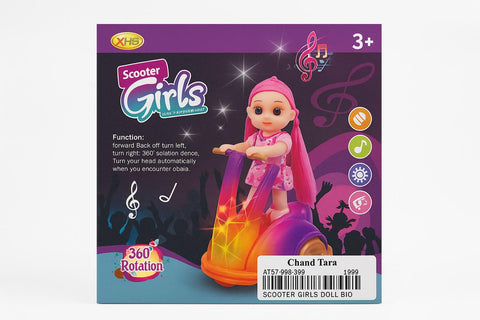 Scooter Girls Musical Toy 360 Rotation