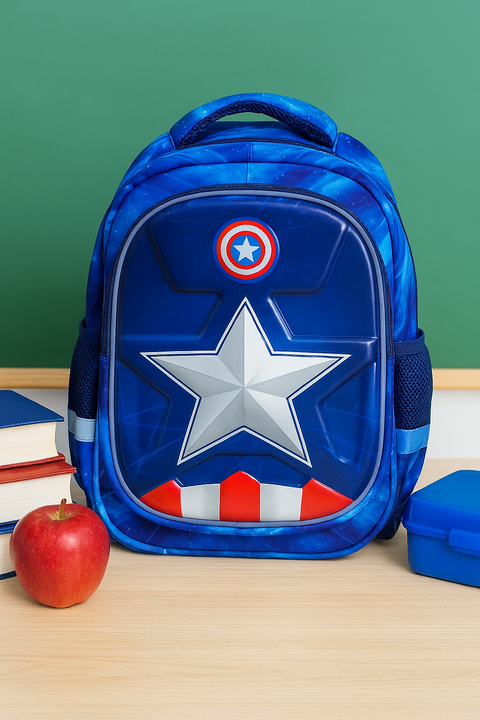 Captain America Shield Kids School Bag