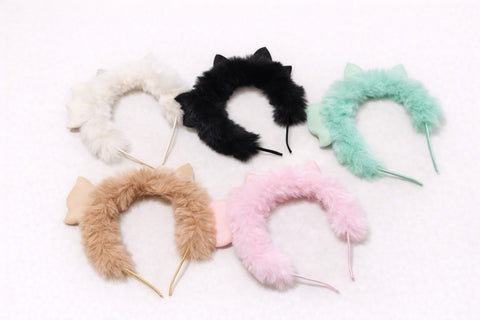 Cat & Floral Wing Headband