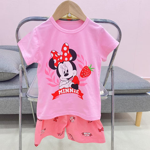 Pink Mickey Mouse T-Shirt & Shorts