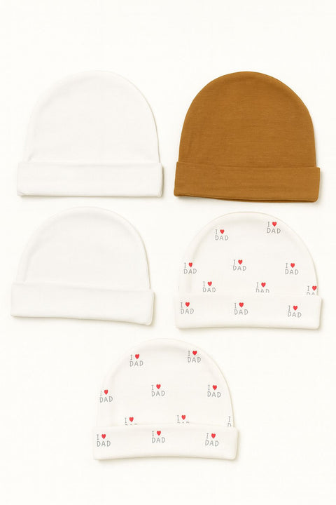 5-Pack Baby Caps (Little Darling)