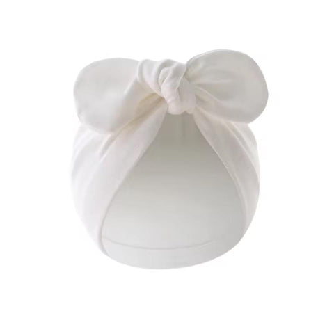 Pure Comfort: White Baby Turban Hat