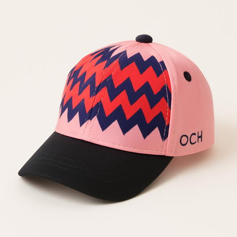 Pink & Black Zigzag Kids' Cap “ Limited Edition