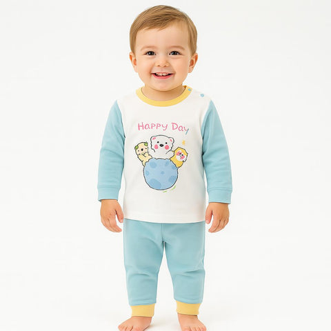 Happy Day Baby Printed Sleeping Suit Full Sleeves