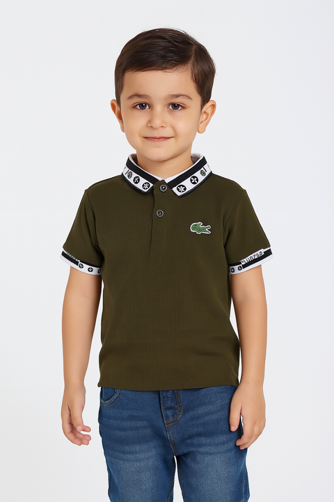 Lacoste Brown Polo T-Shirt For Boys