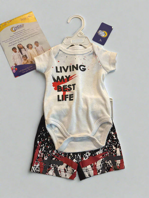 Living My Best Life 3 Pieces Set Baby Romper