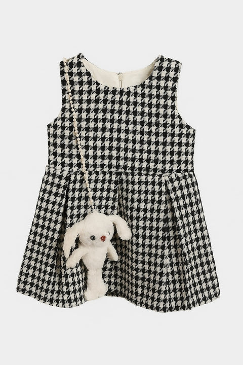 Coat Frock & Bear Chain – Girls Set