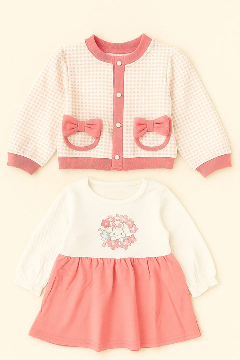 Cozy Charm 2-Piece Wool Frock With Waskit