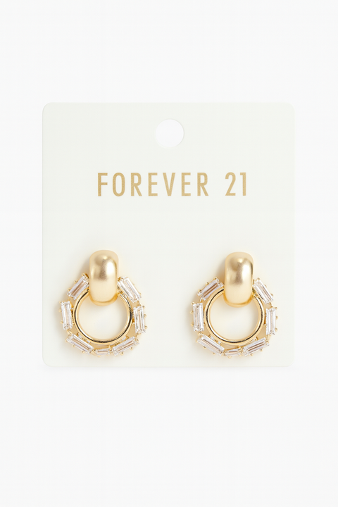 Old Crystal Circle Earrings