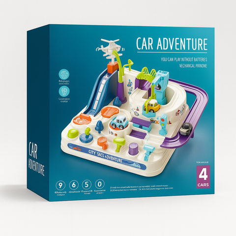 Gifts Kids Brain Game Slot Rail Cars City Rescue Toy