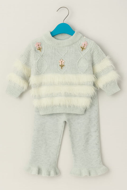 Floral Frill Wool Baby Suit – Flayper Trouser Design