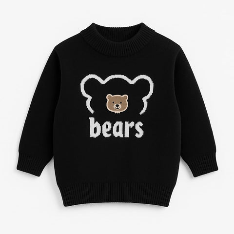 Bear Print Wool Jersey