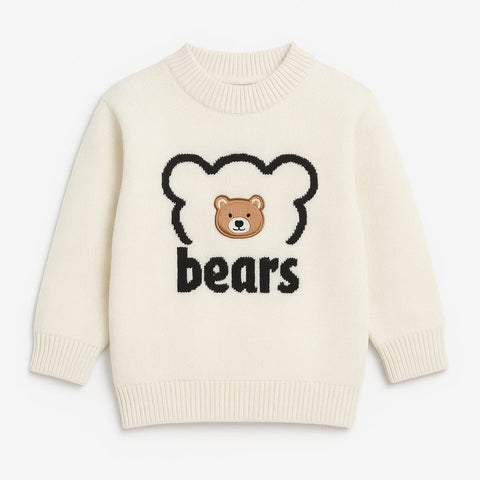 Bear Print Wool Jersey