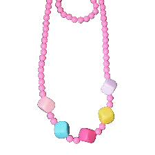 Color Pop Bead Necklace “ Pastel Edition