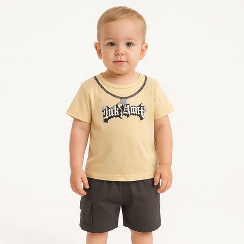 Toddler Boys' Green  Ink King  Graphic Tee & Grey Shorts Set