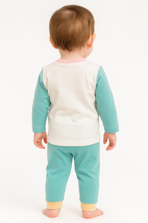 Baby Bear Printed Sleeping Suit Full Sleeves