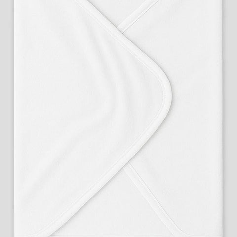 Plain White Hooded Baby Towel “ Soft Cotton Swaddle Wrap For Newborns