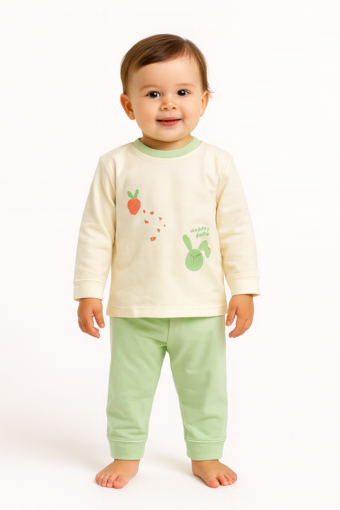 LONG-SLEEVE PRINTED 2PCS SUIT