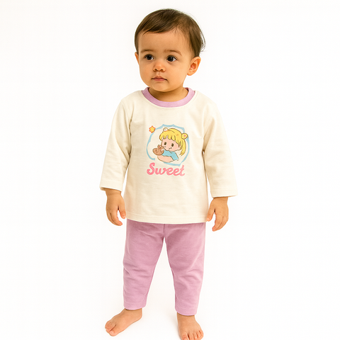 DREAMY BABY DOLL PRINT 2PCS SUIT