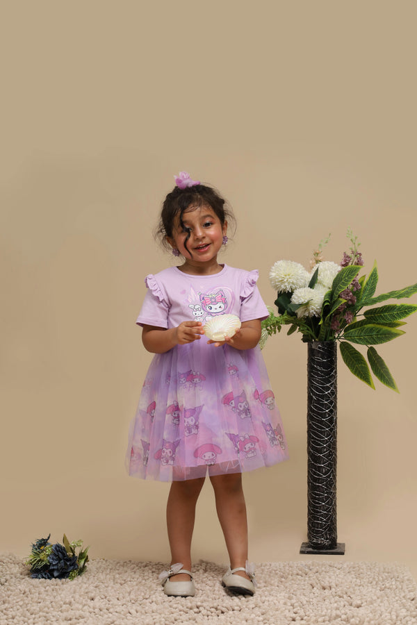 Melody Baby Girls Frock (Purple) - Chand Tara
