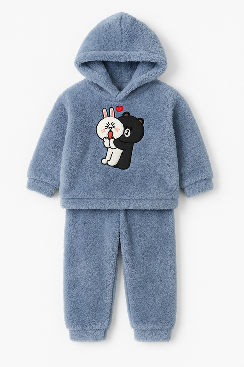 BEAR BUNY FLUFFY 2-PCS SUIT