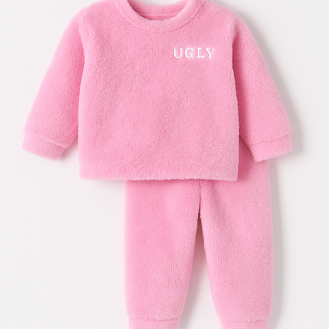 FLUFFY PAJAMA SUIT 2-PCS