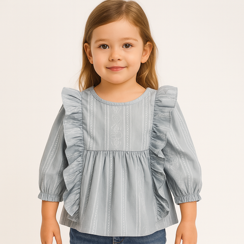 Grey top frill