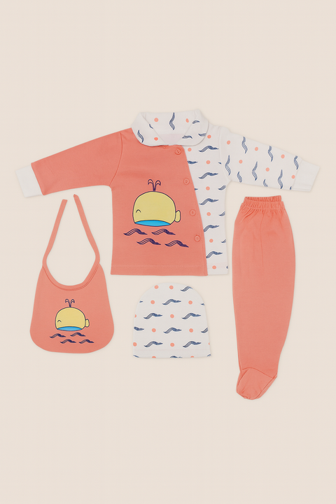 Fish Print Little Baby Suit