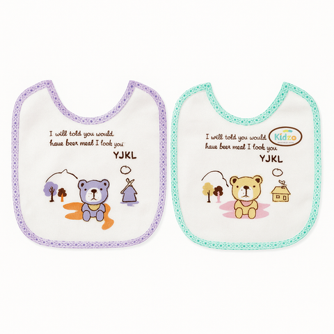 Kidzo Baby Terry Bib Pack Of-2 Amall
