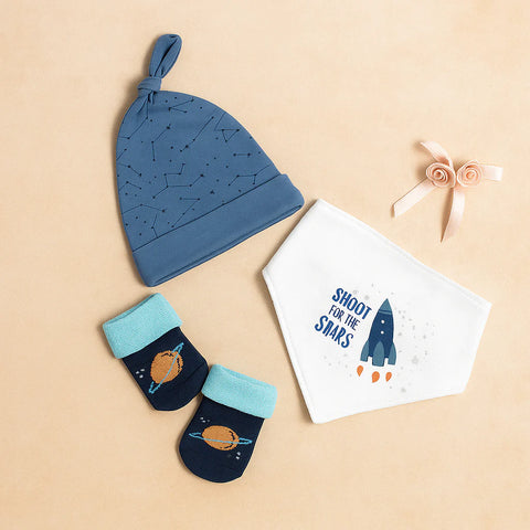 3-Pcs Set Cap Bandan Bib & Sock