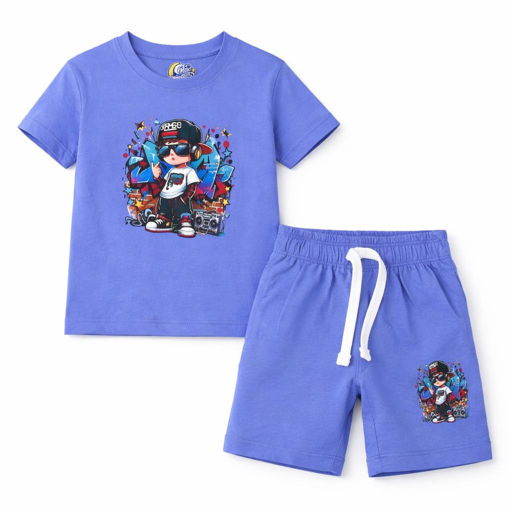 Cotton Blended T-Shirt & Shorts Set