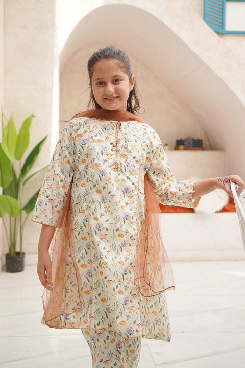 Floral Gotta Suit 3 Piece Set - Chand Tara