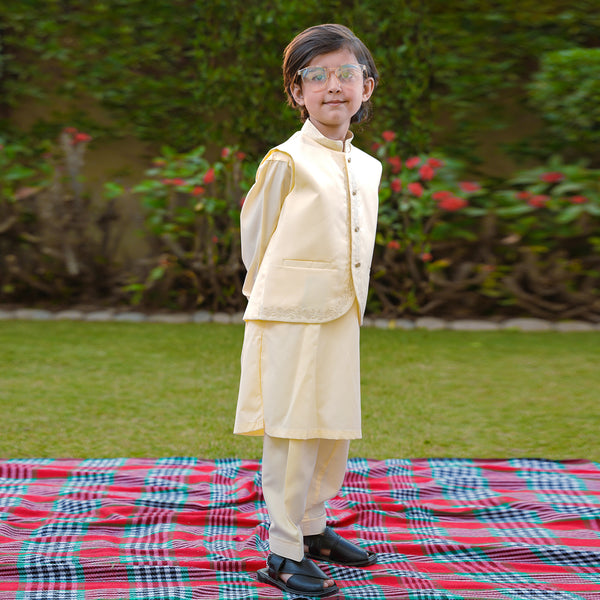 Embroidered Waistcoat Set for Boys