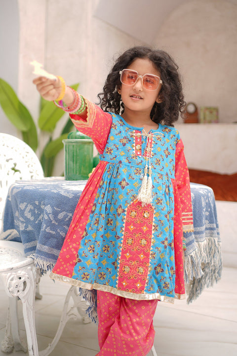 Traditional Embroidered Baby Girl Lehenga Suit Set “ Chand Tara