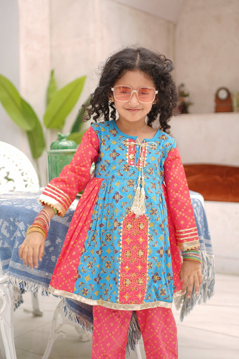 Traditional Embroidered Baby Girl Lehenga Suit Set “ Chand Tara