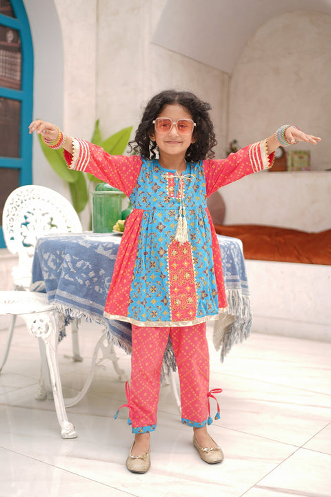 Traditional Embroidered Baby Girl Lehenga Suit Set “ Chand Tara