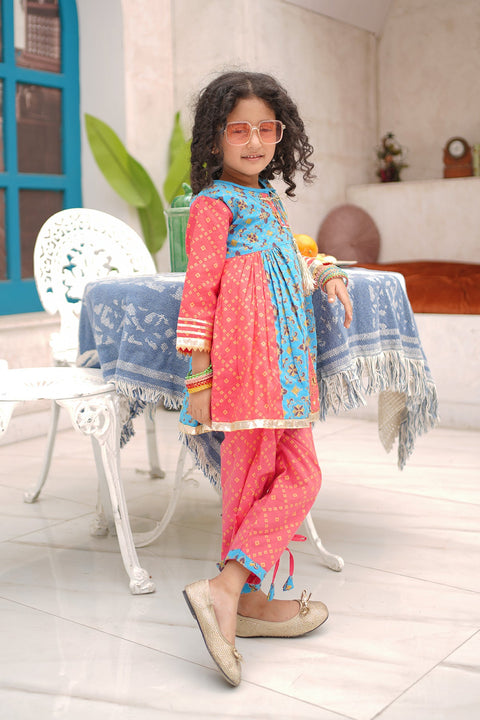 Traditional Embroidered Baby Girl Lehenga Suit Set “ Chand Tara