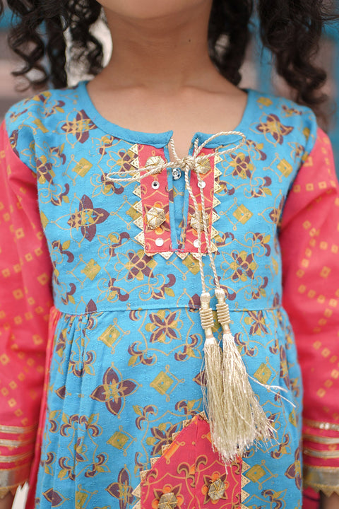Traditional Embroidered Baby Girl Lehenga Suit Set “ Chand Tara