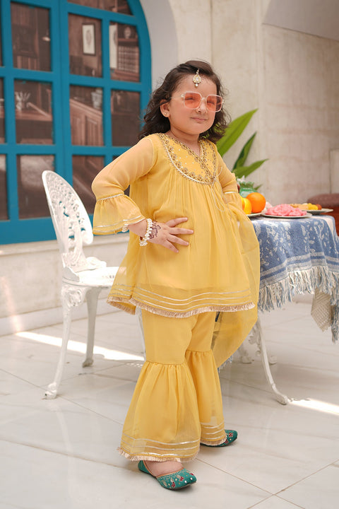 Fancy Girl Embroidery 3 Piece Suit - Chand Tara