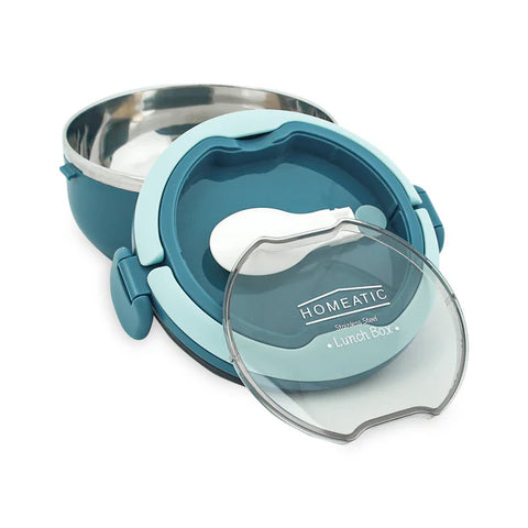 Homeatic Stainless Steel Lunch Box With Spoon 700 Ml