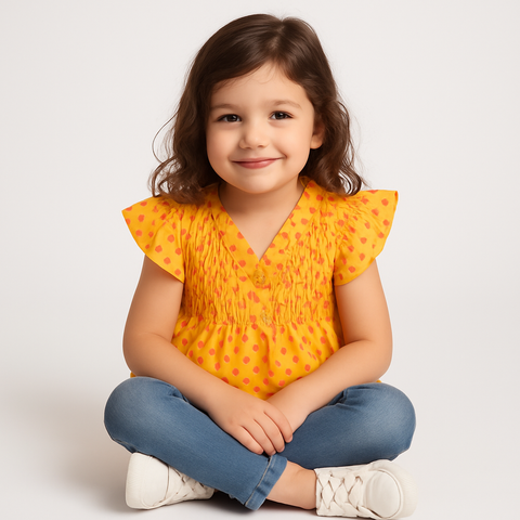 Golden Printed Top