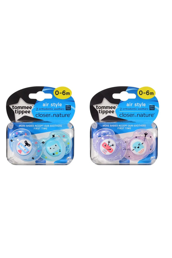 0-6M Air Soother 2-PK Tommee Tippee 433376
