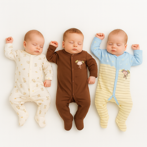 Sleep Wear Pack Of Three Little Darling Bodysuit