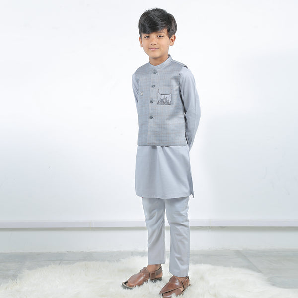 BOYS 3PC KURTA SHALWAR