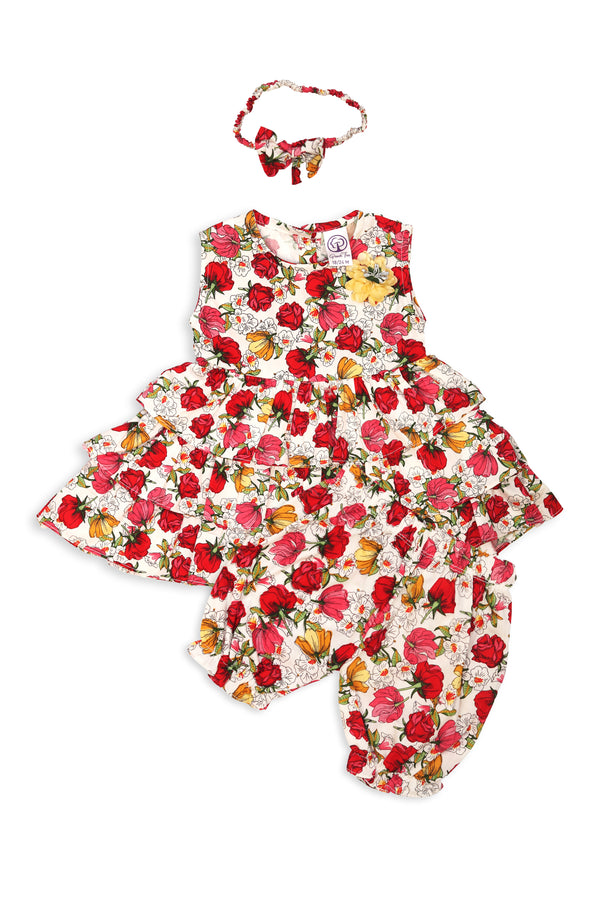 PRINTED FROCK 3 PCS SET