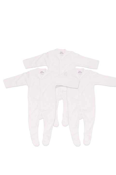 Little Darling Sleeping Suit Basic White