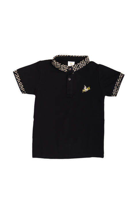 Black Polo T-Shirt For Boys