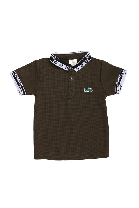 Lacoste Brown Polo T-Shirt For Boys