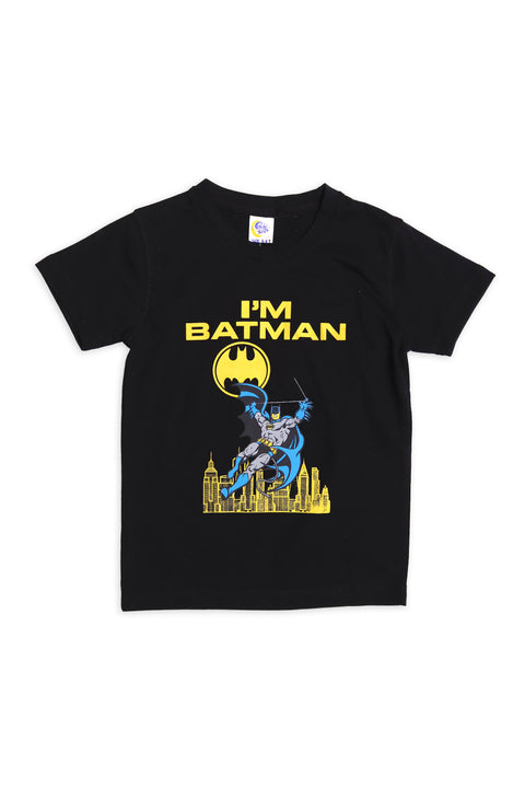 I'M Batman Round Neck Black Shirt